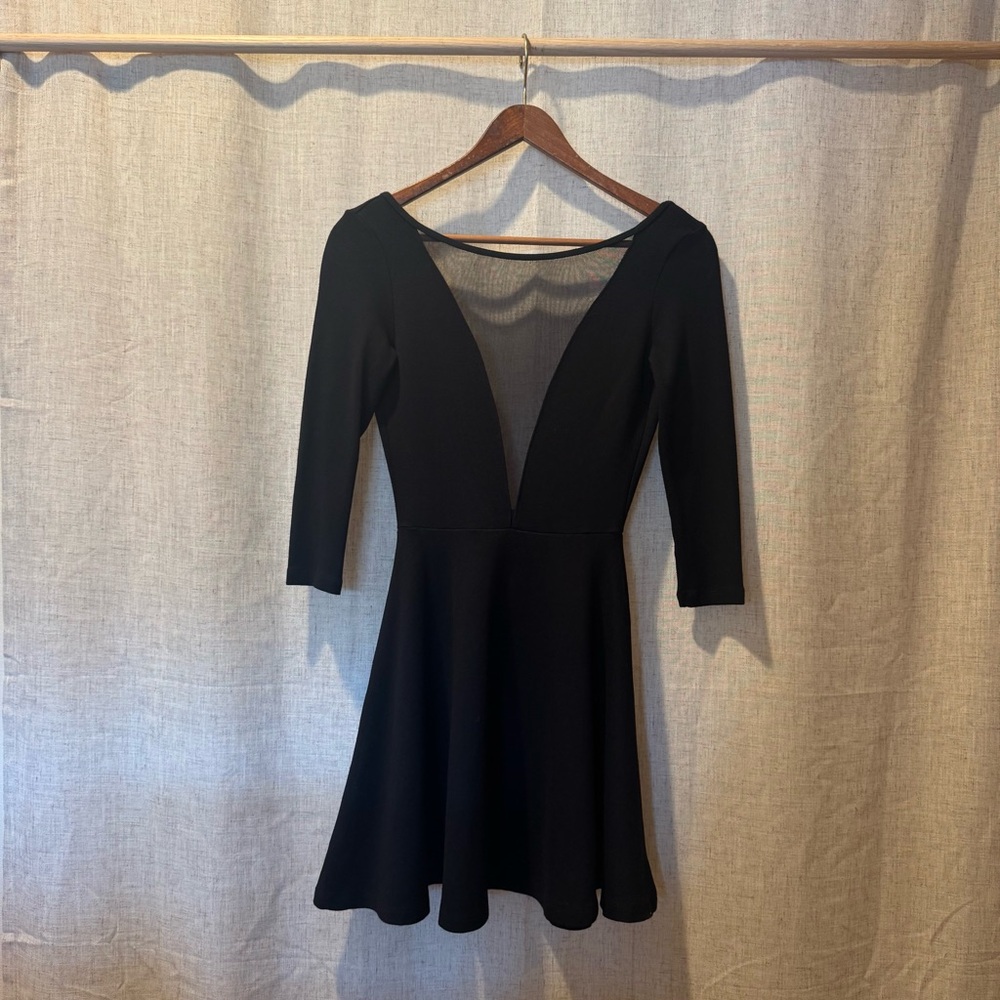 American Apparel Black Backless Dress